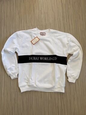 NWT Dubai World Cup White Crewneck Sweatshirt Mens XXL